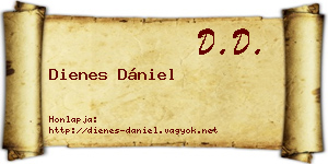Dienes Dániel névjegykártya